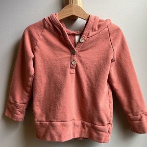 Childhoods Clothing | Henley Hoodie | Faded Red